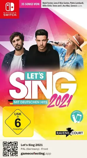 Let's Sing 2021 Nintendo Switch, Germany box front