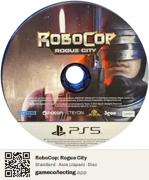 RoboCop: Rogue City PlayStation 5, Asia disc