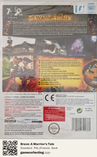 Brave: A Warrior's Tale Nintendo Wii, France box back