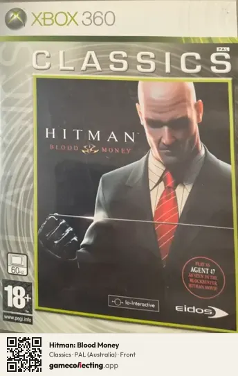 Hitman: Blood Money Xbox 360, Australia box front