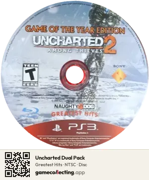 Uncharted Dual Pack PlayStation 3, NTSC disc