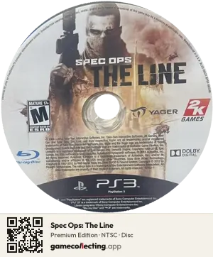 Spec Ops: The Line PlayStation 3, NTSC disc