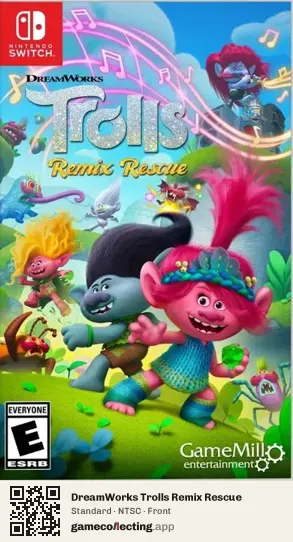 DreamWorks Trolls Remix Rescue Nintendo Switch, NTSC box front