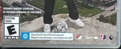 EA Sports FC 27, the ESRB box on its front