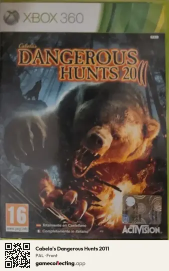 Cabela's Dangerous Hunts 2011 Xbox 360, PAL box front