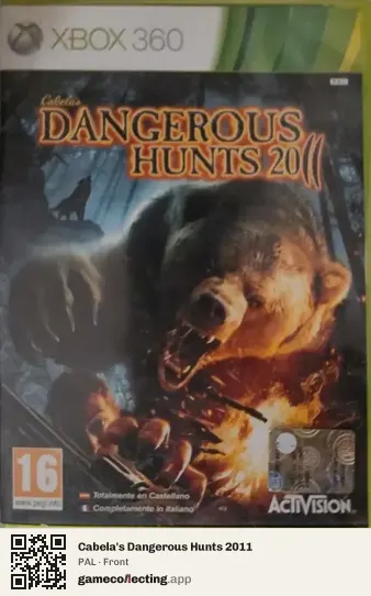 Cabela's Dangerous Hunts 2011 Xbox 360, PAL box front