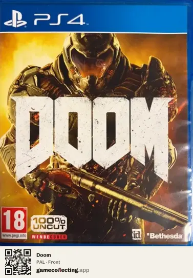 Doom PlayStation 4, PAL box front