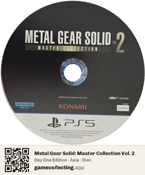Metal Gear Solid: Master Collection Vol. 2 PlayStation 5, Asia disc