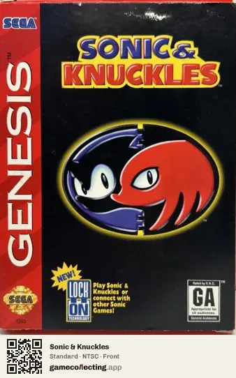 Sonic & Knuckles Sega Mega Drive / Genesis, NTSC box front