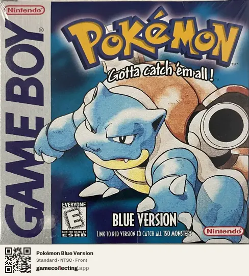 Pokémon Blue Version Game Boy, NTSC box front