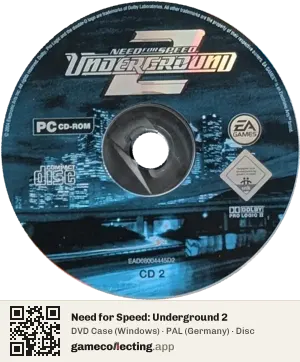Need for Speed: Underground 2 Computer, PAL disc