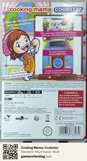 Cooking Mama: Cookstar Nintendo Switch, France box back