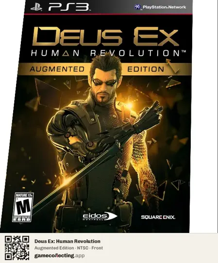 Deus Ex: Human Revolution PlayStation 3, NTSC box front