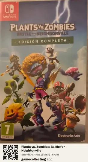 Plants vs. Zombies: Battle for Neighborville Nintendo Switch, Spain box front