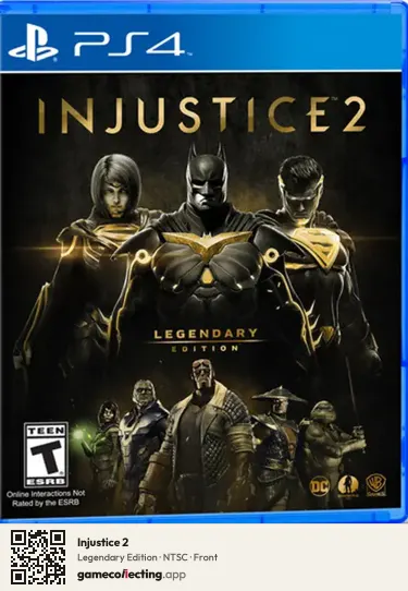 Injustice 2 PlayStation 4, NTSC box front