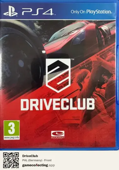 DriveClub PlayStation 4, Germany box front