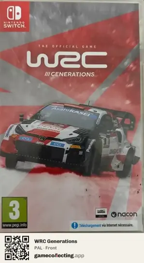 WRC Generations Nintendo Switch, PAL box front