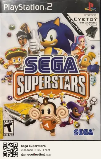 Sega Superstars PlayStation 2, NTSC box front