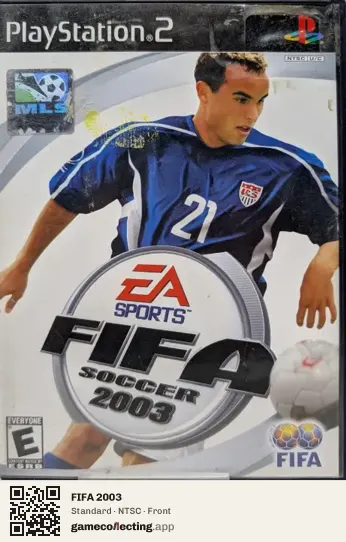 FIFA 2003 PlayStation 2, NTSC box front