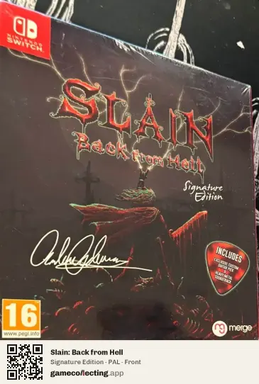 Slain: Back from Hell Nintendo Switch, PAL box front