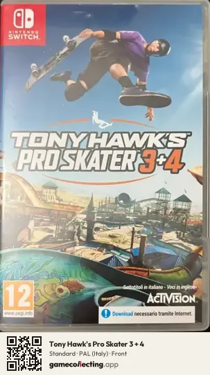 Tony Hawk's Pro Skater 3 + 4 Nintendo Switch, Italy box front