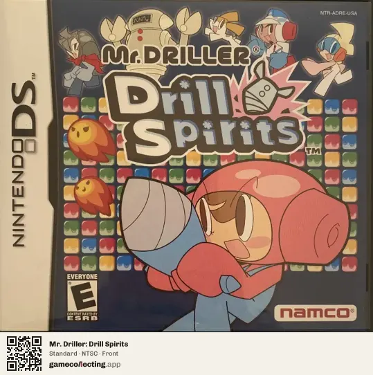 Mr. Driller: Drill Spirits Nintendo DS, NTSC box front