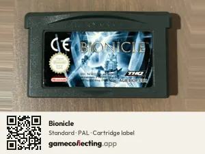 Bionicle Game Boy Advance, PAL cartridge label