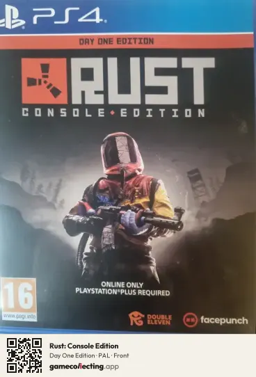 Rust: Console Edition PlayStation 4, PAL box front