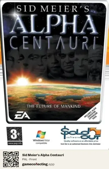 Sid Meier's Alpha Centauri Computer, PAL box front