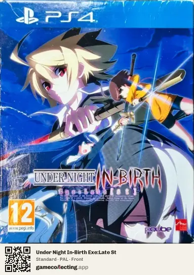 Under Night In-Birth Exe:Late St PlayStation 4, PAL box front
