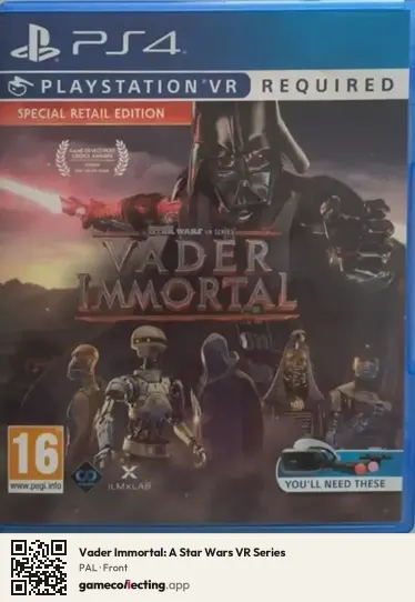 Vader Immortal: A Star Wars VR Series PlayStation 4, PAL box front
