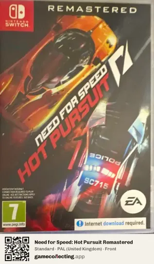 Need for Speed: Hot Pursuit Remastered Nintendo Switch, United Kingdom box front