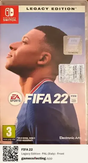 FIFA 22 Nintendo Switch, Italy box front