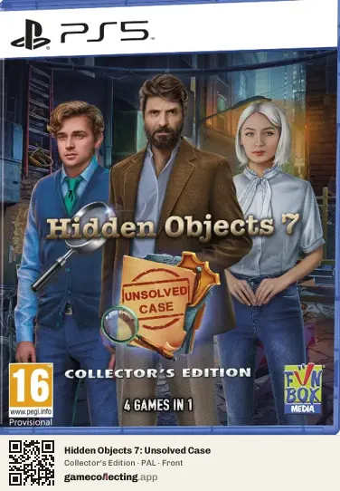 Hidden Objects 7: Unsolved Case PlayStation 5, PAL box front