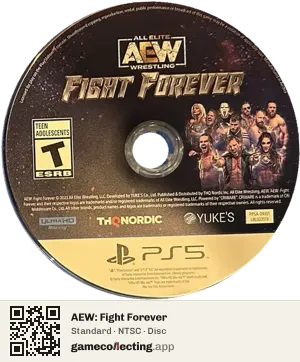 AEW: Fight Forever PlayStation 5, NTSC disc