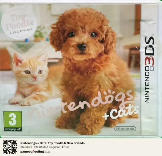 Nintendogs + Cats: Toy Poodle & New Friends Nintendo 3DS, United Kingdom box front
