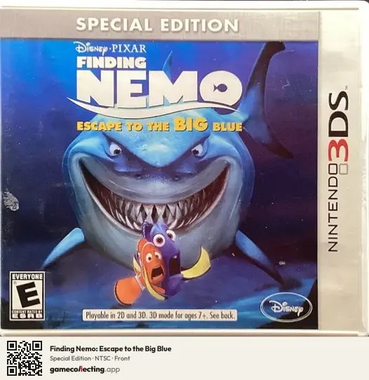 Finding Nemo: Escape to the Big Blue Nintendo 3DS, NTSC box front