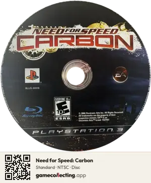 Need for Speed: Carbon PlayStation 3, NTSC disc