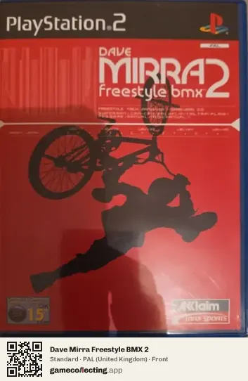 Dave Mirra Freestyle BMX 2 PlayStation 2, United Kingdom box front