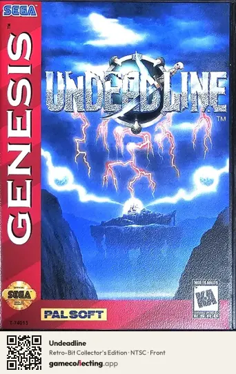 Undeadline Sega Mega Drive / Genesis, NTSC box front