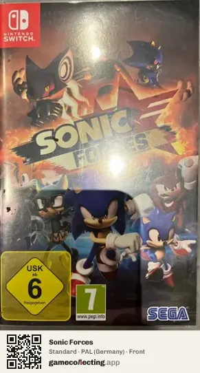 Sonic Forces Nintendo Switch, Germany box front