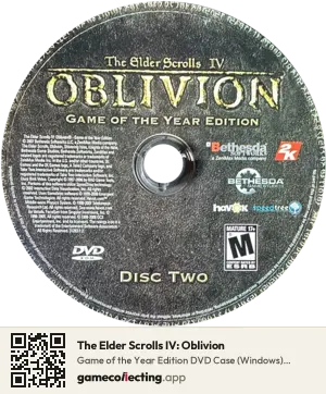 The Elder Scrolls IV: Oblivion Computer, NTSC disc