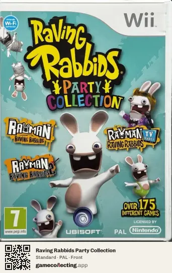 Raving Rabbids Party Collection Nintendo Wii, PAL box front