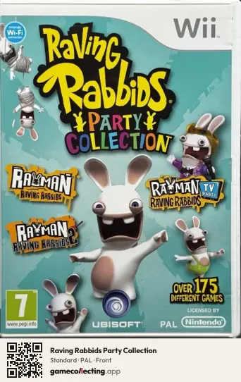 Raving Rabbids Party Collection Nintendo Wii, PAL box front