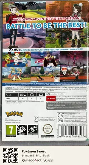 Pokémon Sword Nintendo Switch, PAL box back