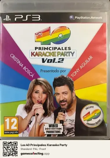 Los 40 Principales: Karaoke Party PlayStation 3, PAL box front