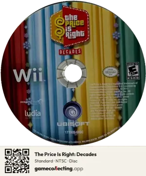 The Price Is Right: Decades Nintendo Wii, NTSC disc