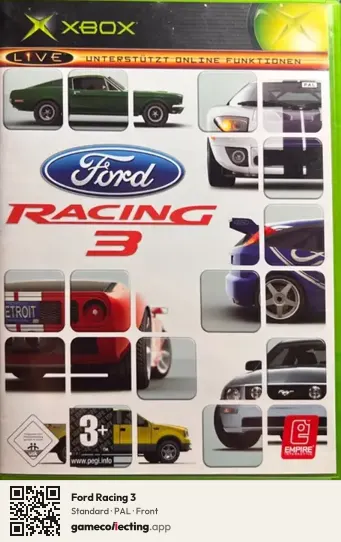 Ford Racing 3 Xbox, PAL box front