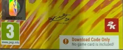 NBA 2K24, the PEGI square on its front