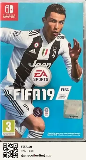 FIFA 19 Nintendo Switch, PAL box front